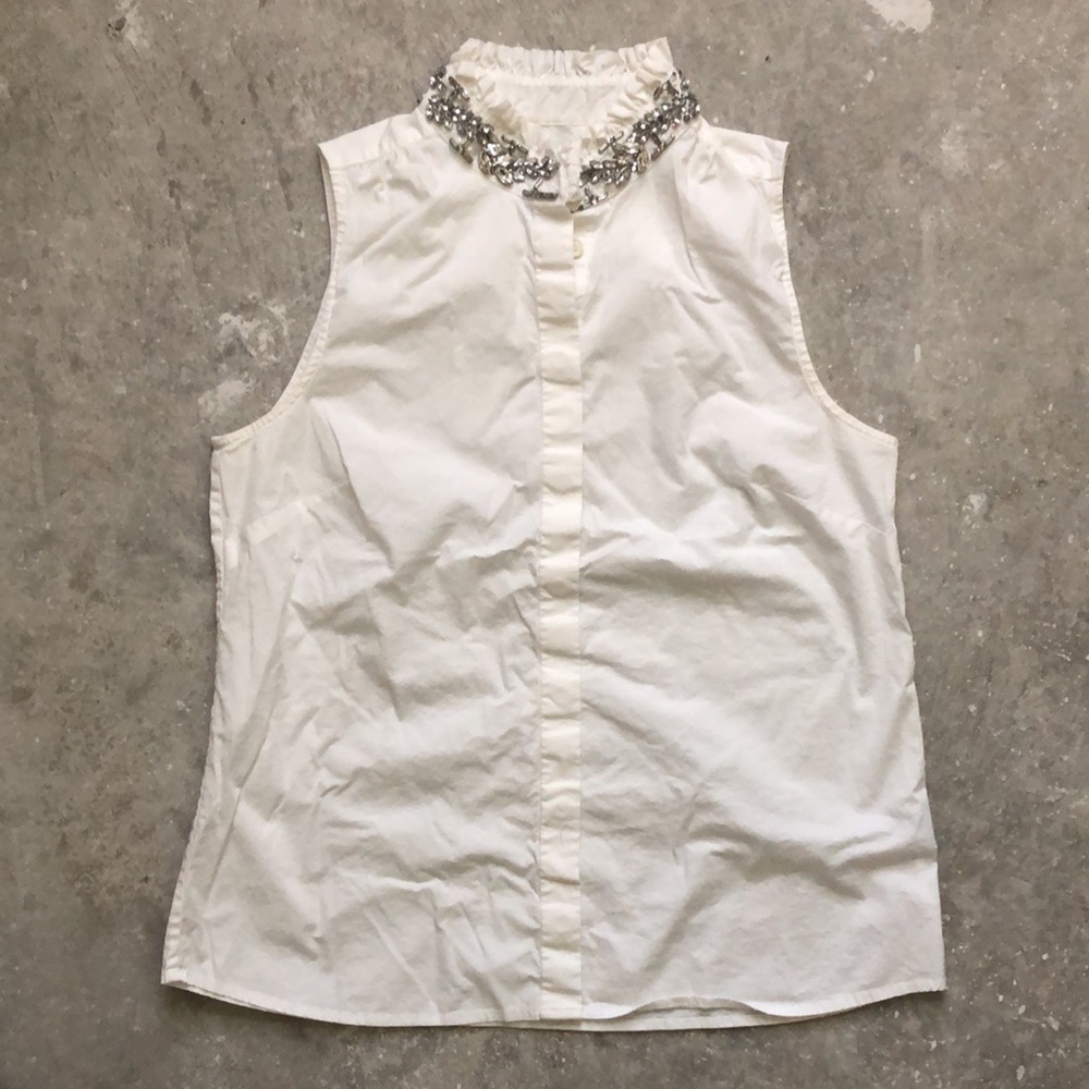 💎J. Crew Embellished blouse - Picture 3 of 10